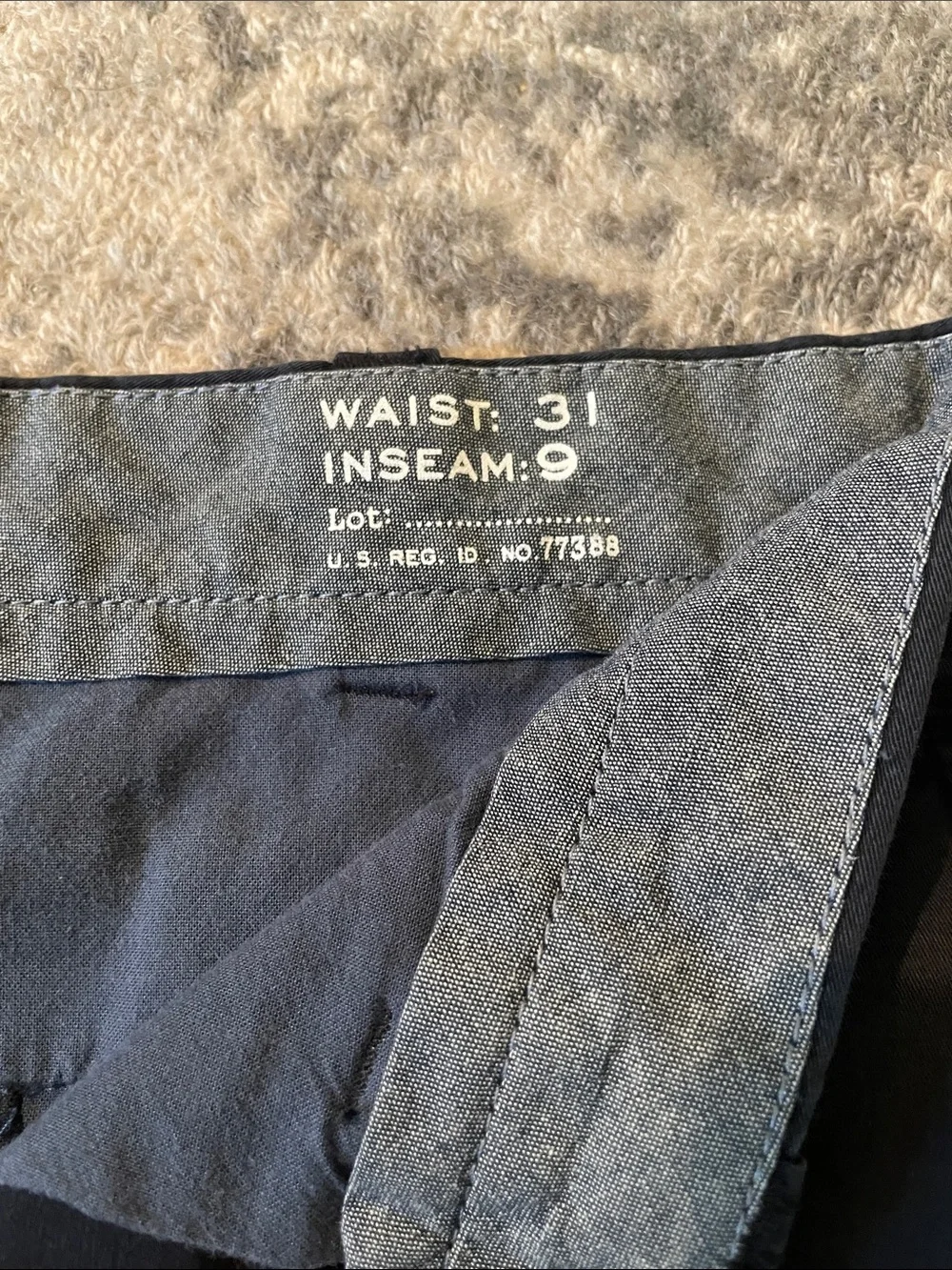 J. Crew Men’s Flat Front Chino Shorts in Navy